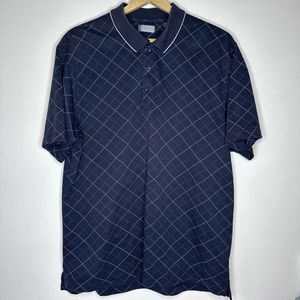 IZOD Men’s Knit Polo Blue Diamond Design  large‎